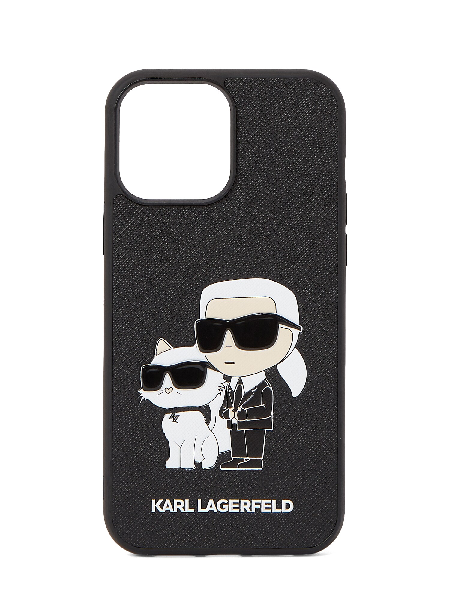 Puzdro na mobil Ikonik 2.0 béžová čierna biela Karl Lagerfeld