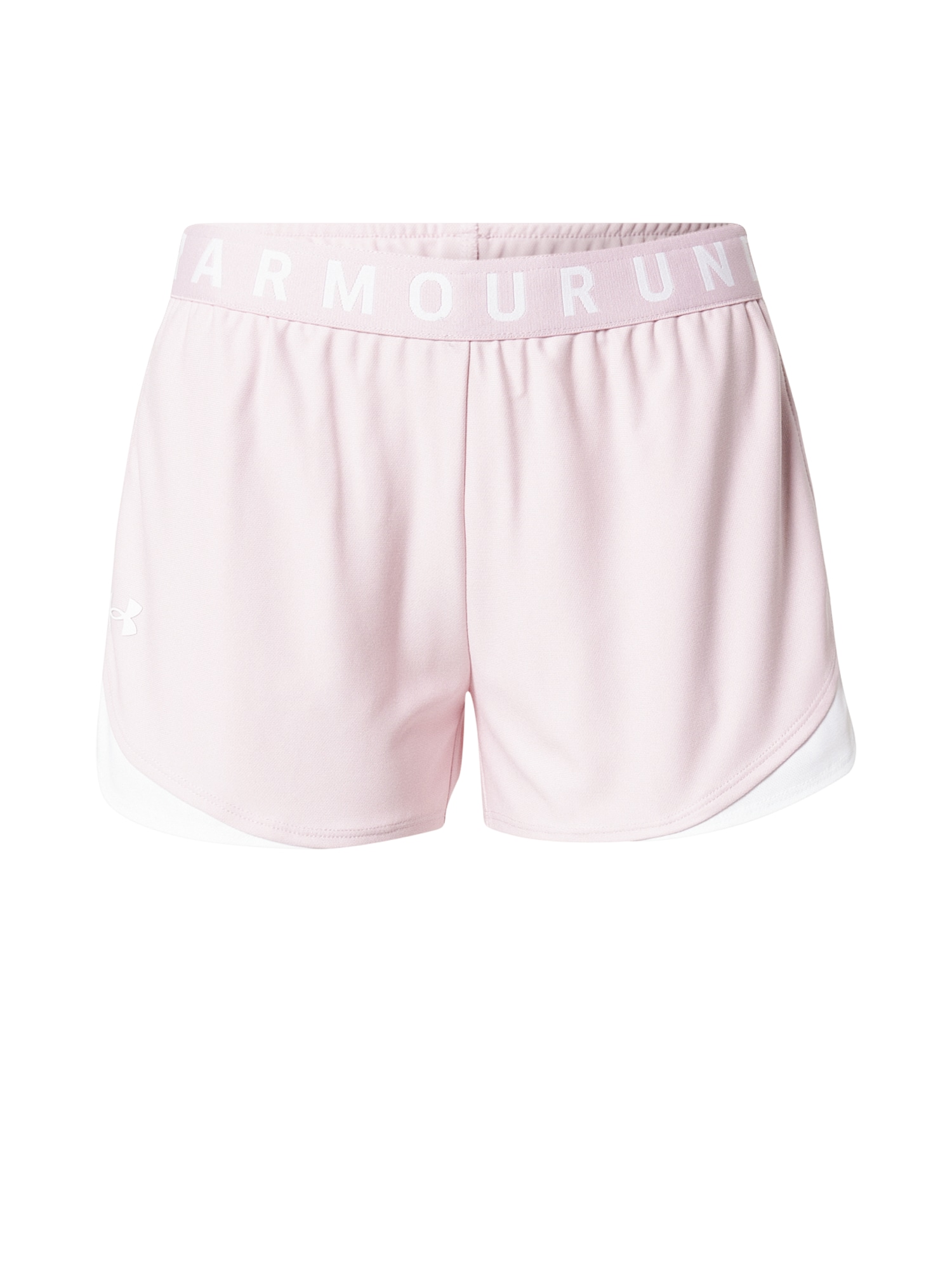 Športové nohavice Play Up Shorts 3.0 ružová šedobiela UNDER ARMOUR