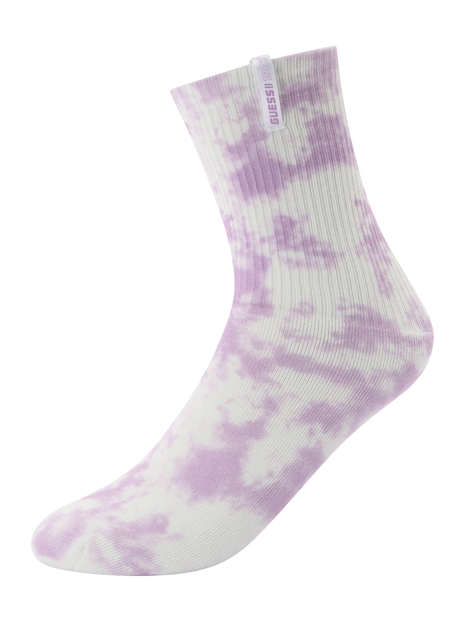 Športové ponožky krémová svetlofialová GUESS